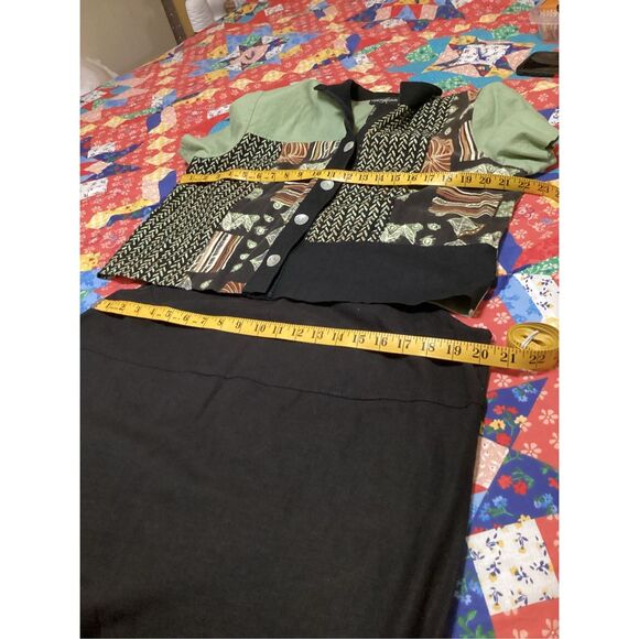 Vintage Positive Attitude Linen Blend Maxi Dress Set 16 - Picture 5 of 10